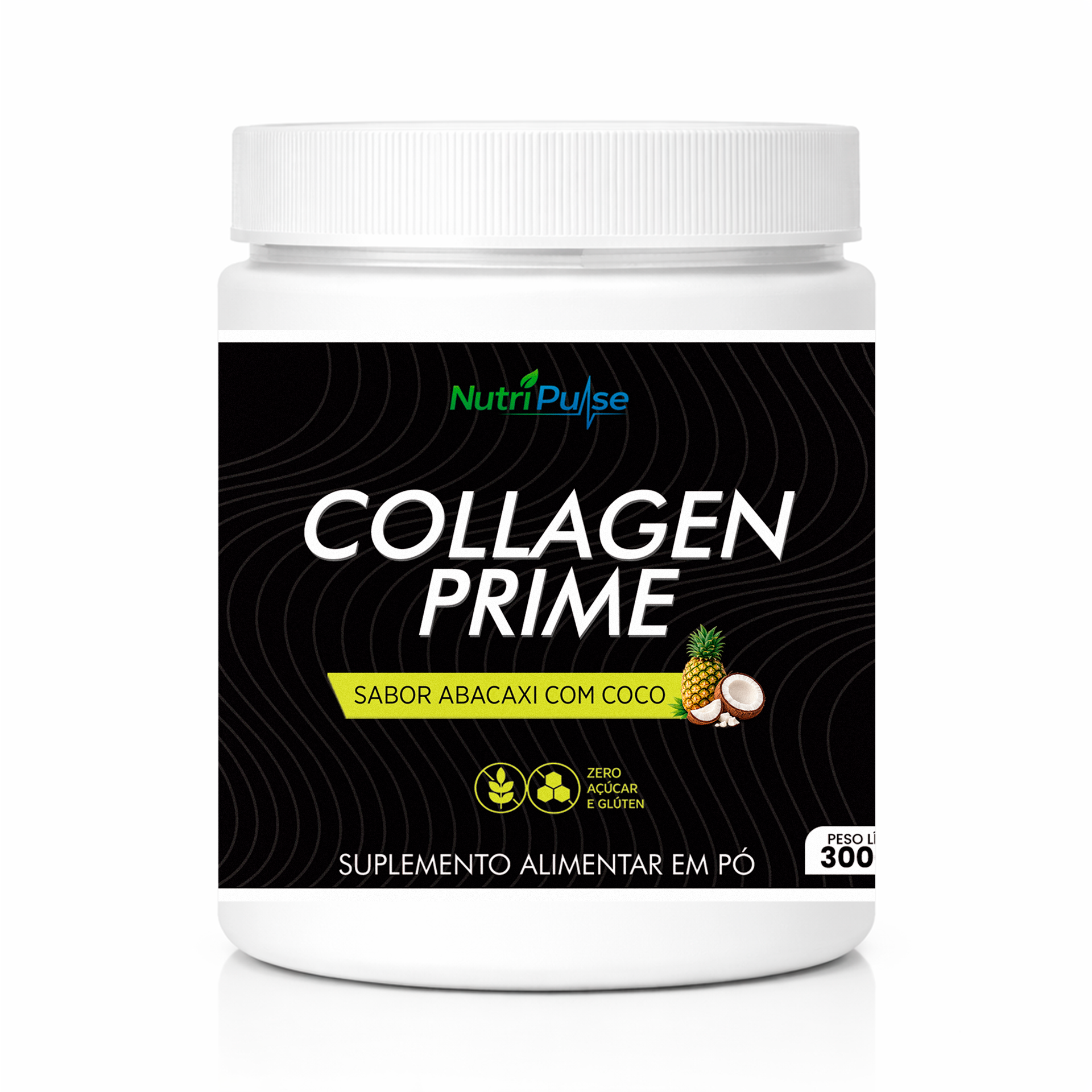 CollagenPrime Colágeno Hidrolisado Sabor Abacaxi com Coco 300g